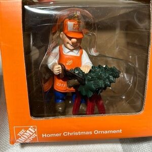 Home Depot Figurine Ornament - Homer & Christmas tree